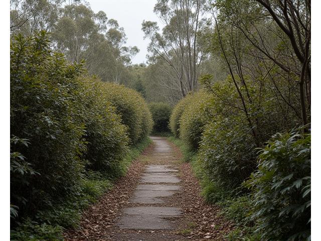 Overgrown native garden before maintenance
